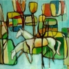 abstr comp. paarden